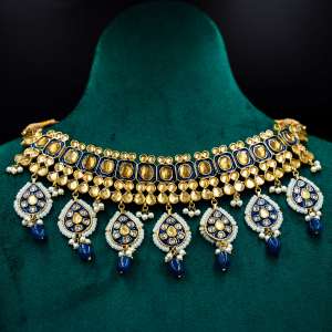 Blue Meena Necklace